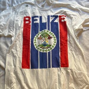 Belize Flag Style Graphic T-Shirt (Men’s XL)